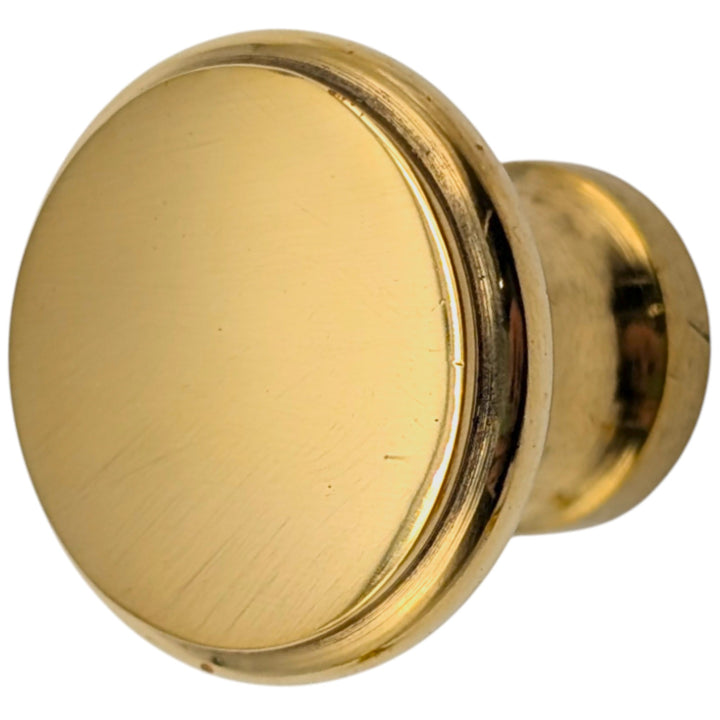1 Inch Brass Flat Top Cabinet & Furniture Knob (Several Finishes Available)