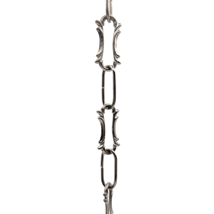 Solid Brass Fancy Link Chain (Several Finishes Available)