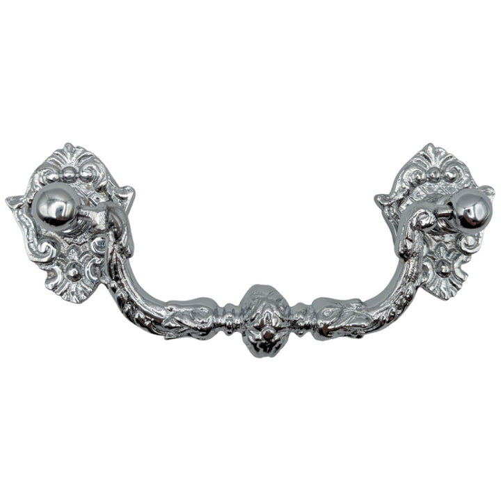 5 Inch Solid Brass Ornate Victorian Curve Bail Handle