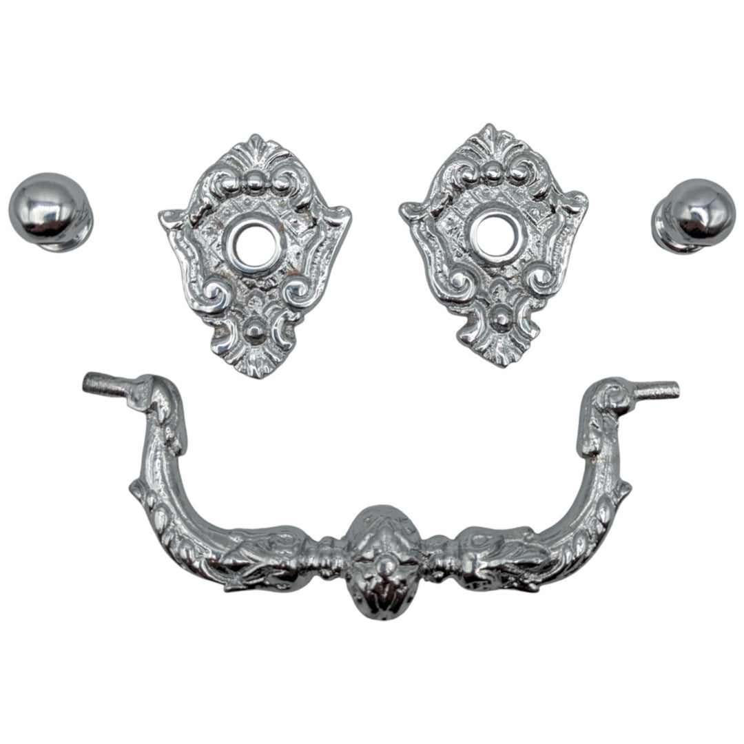 5 Inch Solid Brass Ornate Victorian Curve Bail Handle