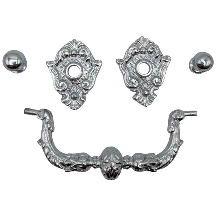 5 Inch Solid Brass Ornate Victorian Curve Bail Handle