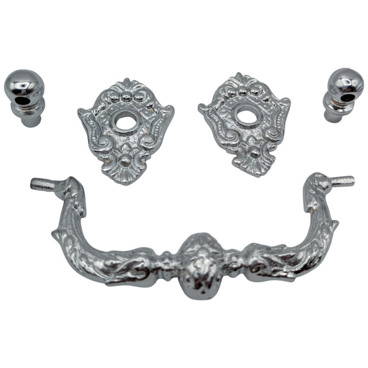 5 Inch Solid Brass Ornate Victorian Curve Bail Handle