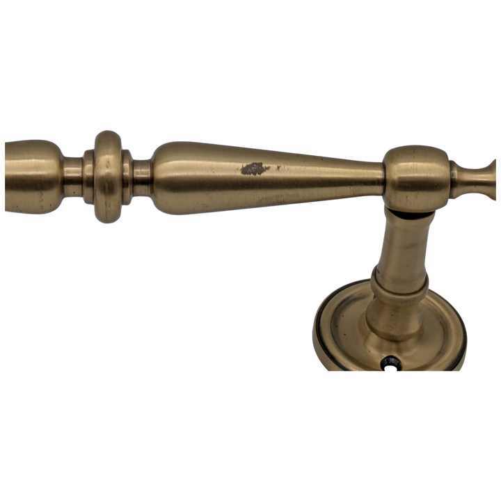 9 1/2 Inch Overall (6 Inch C-C) Solid Brass Plain Style Handle (Antique Brass Finish)