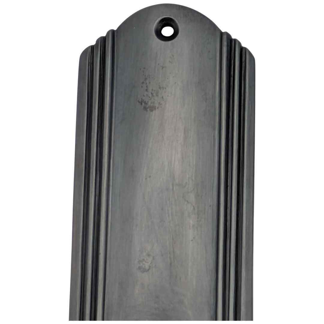 Art Deco Long Solid Brass Door Backplate (Black Bronze Finish)