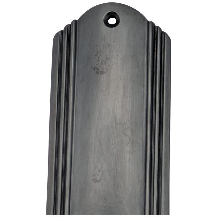 Art Deco Long Solid Brass Door Backplate (Black Bronze Finish)