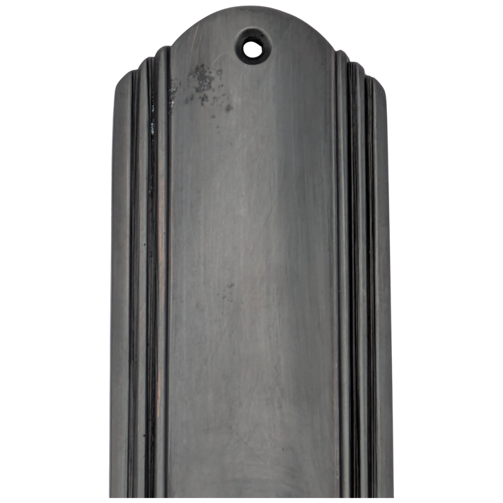 Art Deco Long Solid Brass Door Backplate (Black Bronze Finish)