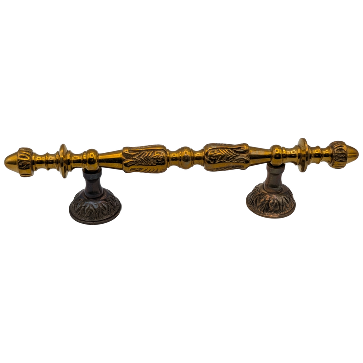 8 Inch (4 1/2 Inch C-C) Solid Brass French Empire Door Pull