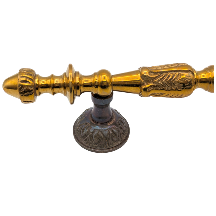 8 Inch (4 1/2 Inch C-C) Solid Brass French Empire Door Pull