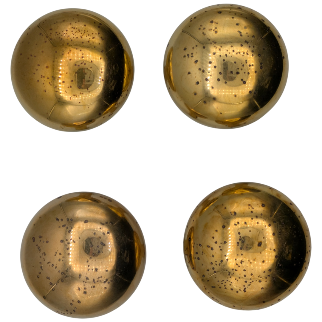 Open Box Sale Item Round Solid Brass Spare Door Knob Set (Polished Brass Available)