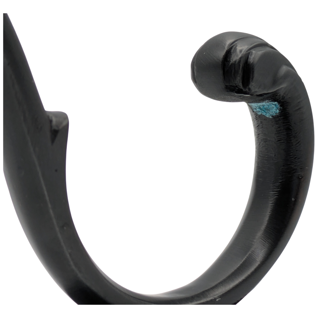 Solid Brass Georgian Roped Coat Hook (Black Bronze Finish)