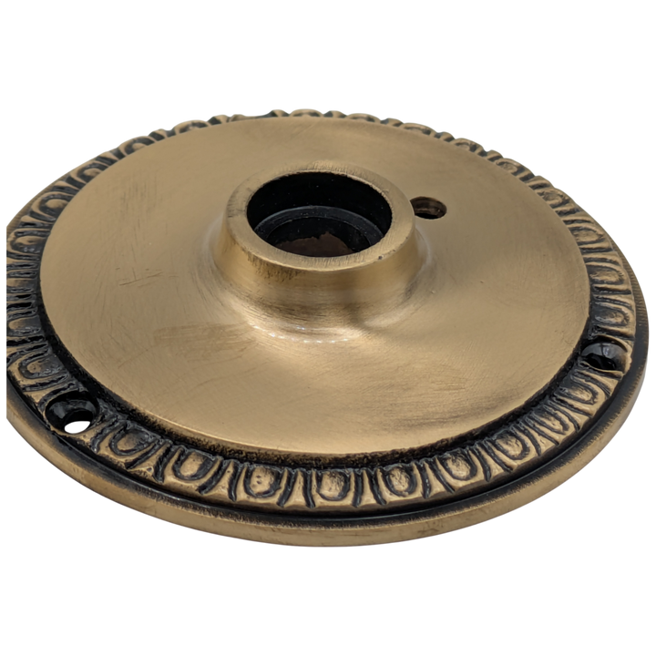 Egg & Dart Solid Brass Rosette (Antique Brass Finish)