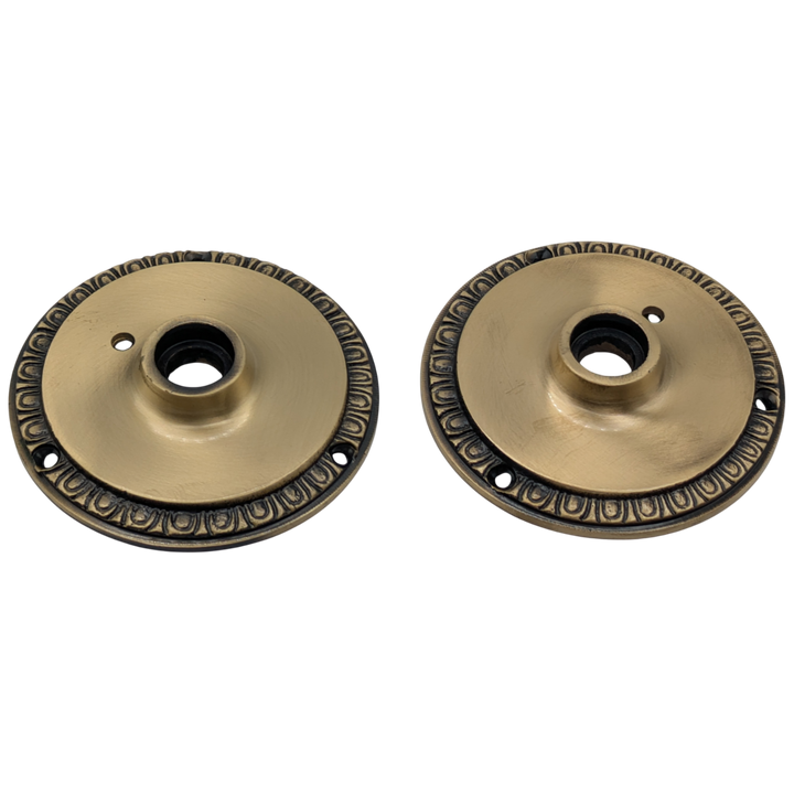 Egg & Dart Solid Brass Rosette (Antique Brass Finish)