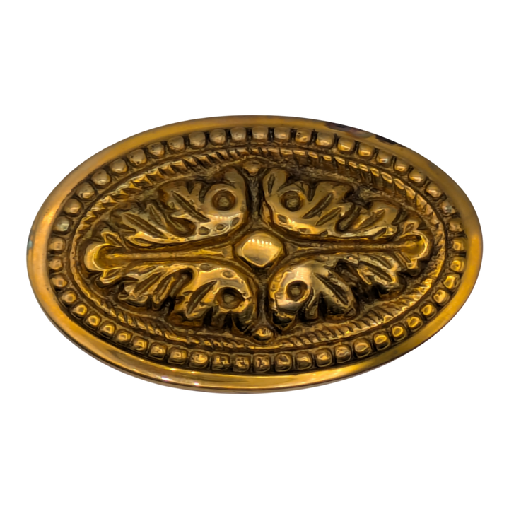 Open Box Item Avalon Oval Solid Brass Spare Door Knob (Polished Brass Finish)