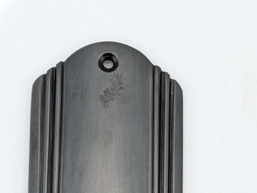 Art Deco Long Solid Brass Passage Door Backplate (Black Bronze Finish)