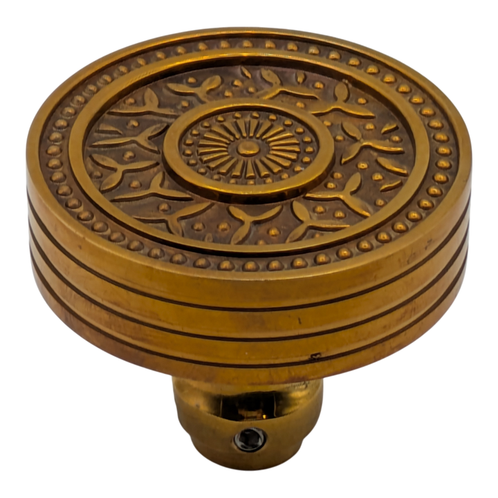 Open Box Item Rice Pattern Solid Brass Spare Door Knob (Polished Brass Finish)