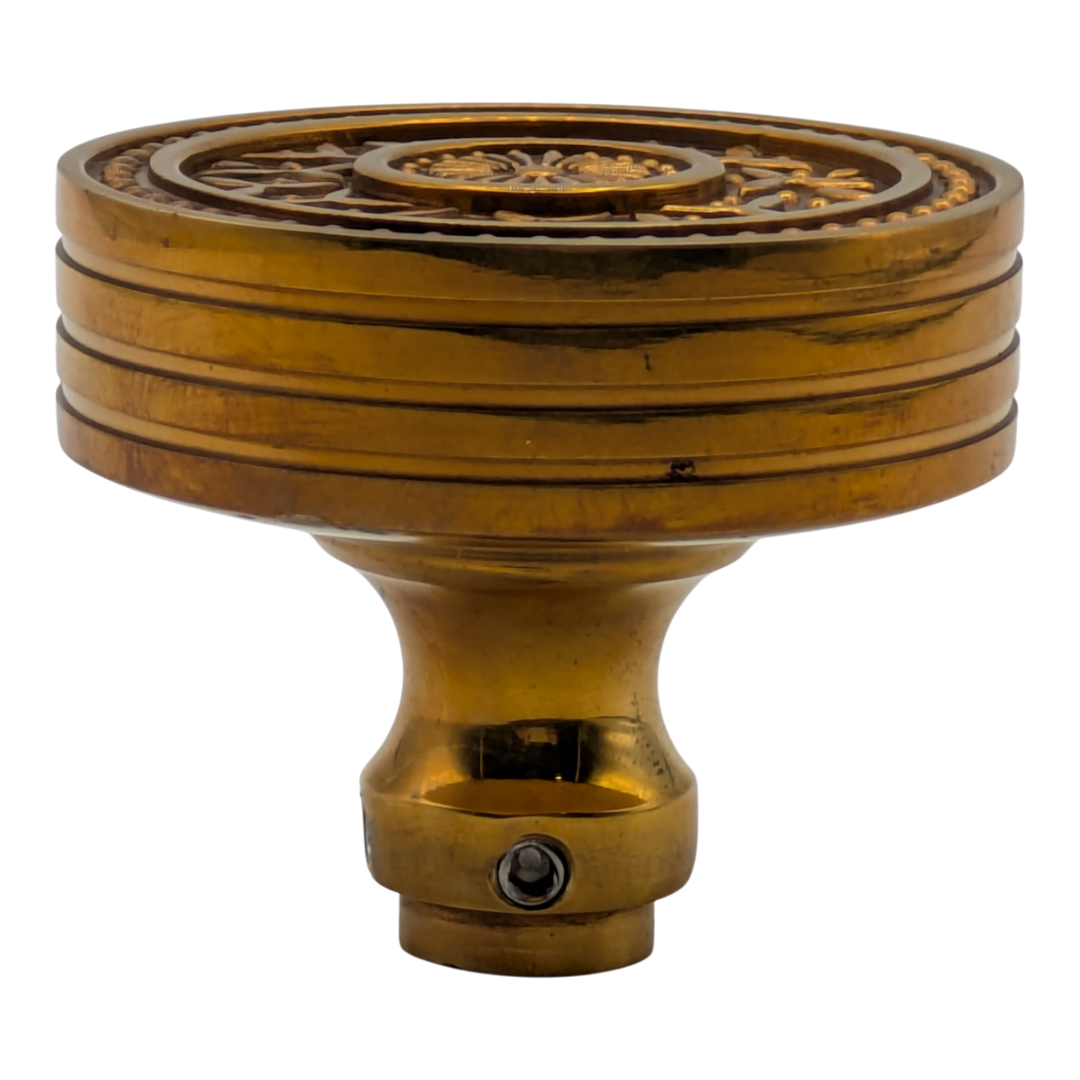 Open Box Item Rice Pattern Solid Brass Spare Door Knob (Polished Brass Finish)