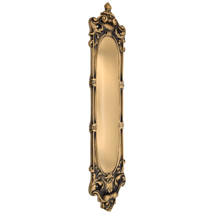 ##Antique Hardware## 14 1/2 Inch Solid Brass Victorian Push Plate