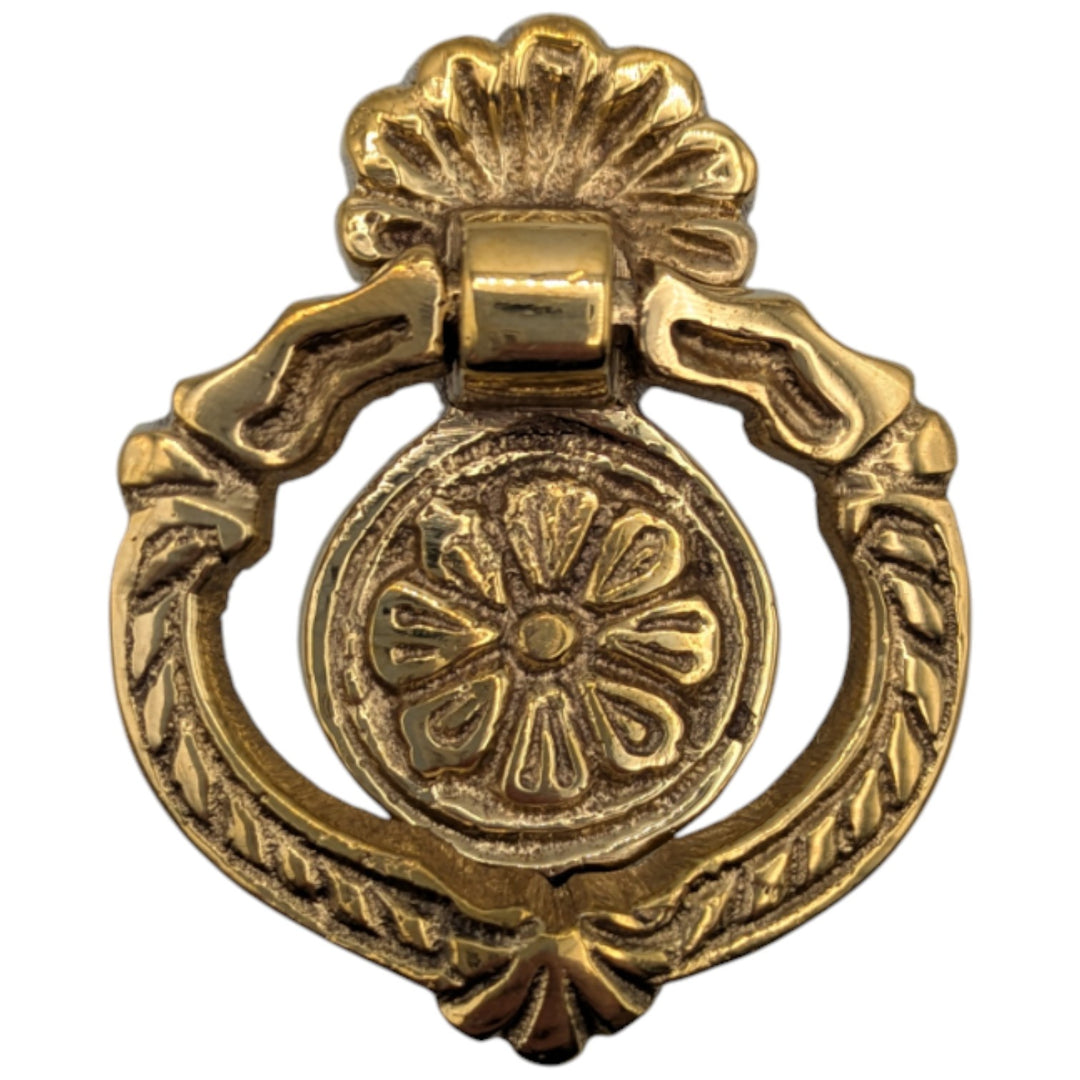 ##Antique Hardware## 2 Inch French Rococo Cabinet Ring Drop Pull