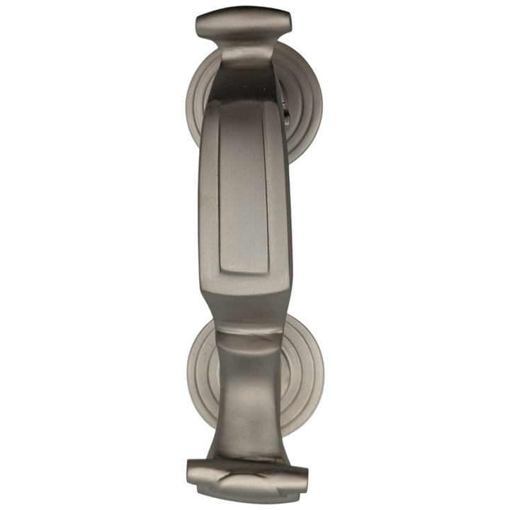 Traditional 6 1/2 Inch Brass Doctor's Door Knocker (Brushed Nickel Finish)