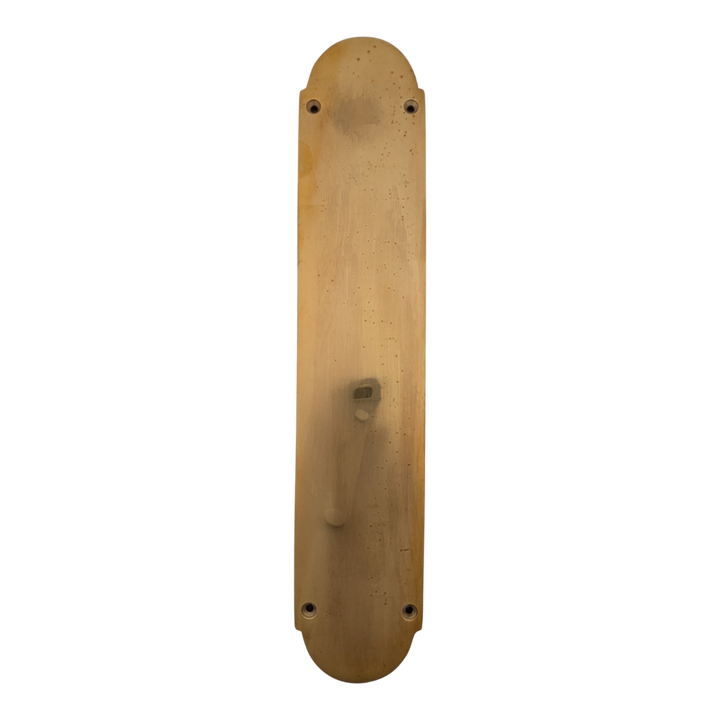 12 Inch Traditional Style Door Push Plate (Polished Brass Finish)
