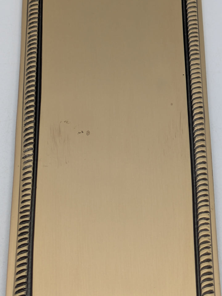 11 1/2 Inch Georgian Roped Style Door Push Plate (Antique Brass Finish)