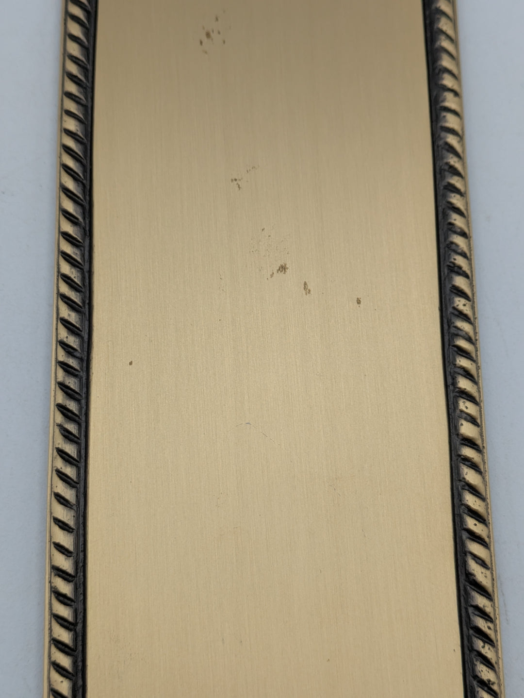 12 Inch Georgian Oval Roped Style Door Push Plate (Antique Brass Finish)