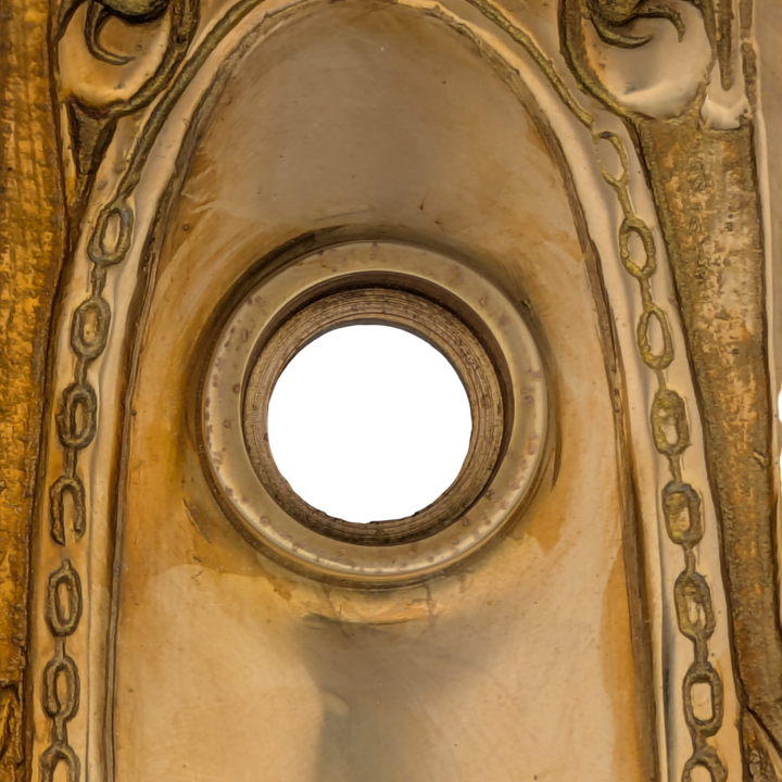 Ornate Victorian Long Solid Brass Backplate (Polished Brass Finish)