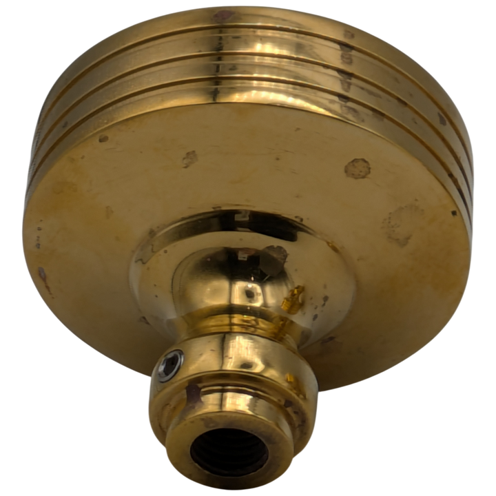 Rice Pattern Solid Brass Spare Door Knob (Polished Brass Finish)