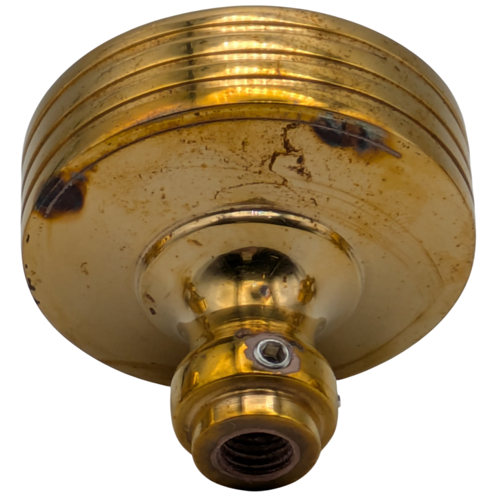 Rice Pattern Solid Brass Spare Door Knob (Polished Brass Finish)