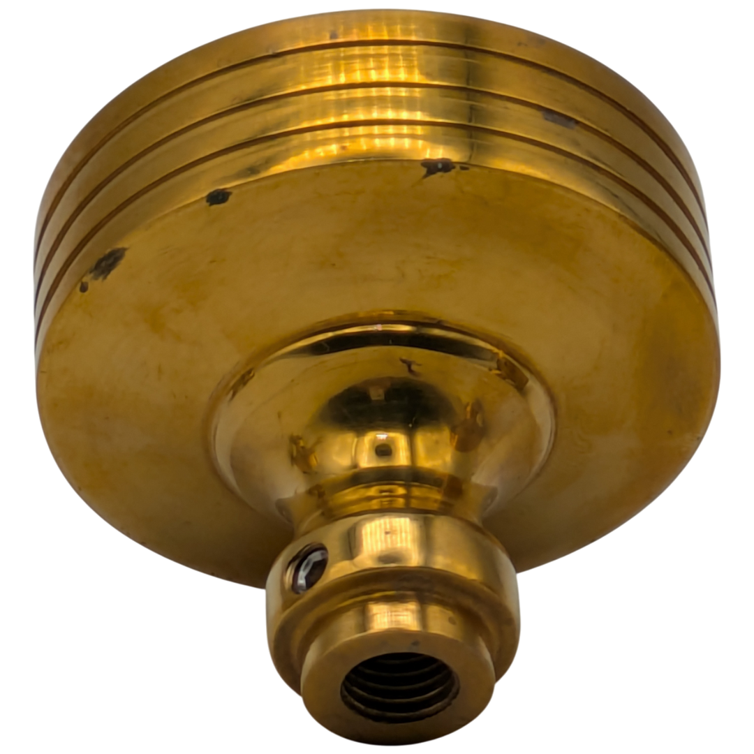 Rice Pattern Solid Brass Spare Door Knob (Polished Brass Finish)