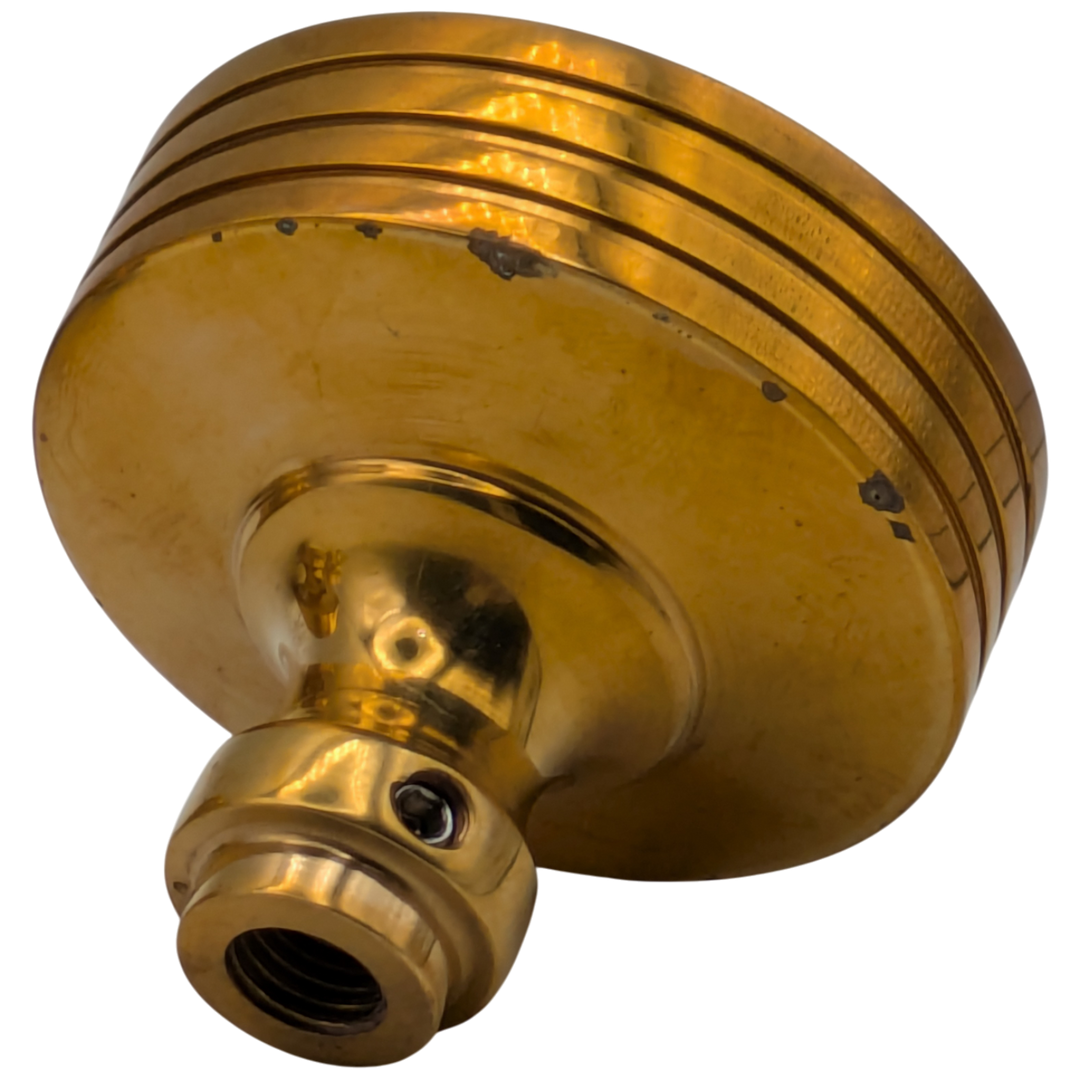 Rice Pattern Solid Brass Spare Door Knob (Polished Brass Finish)