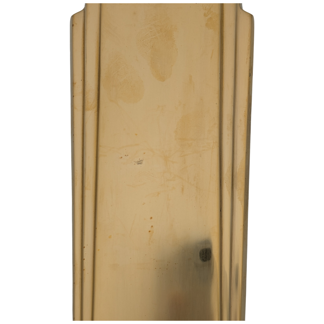 9 Inch Tall Art Deco Style Brass Push Plate (Polished Brass Finish)