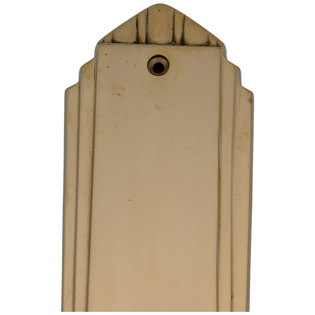9 Inch Tall Art Deco Style Brass Push Plate (Polished Brass Finish)