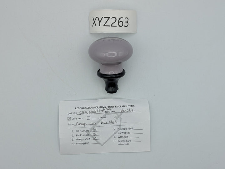 Gray Porcelain Spare Knob (Black Bronze Finish)