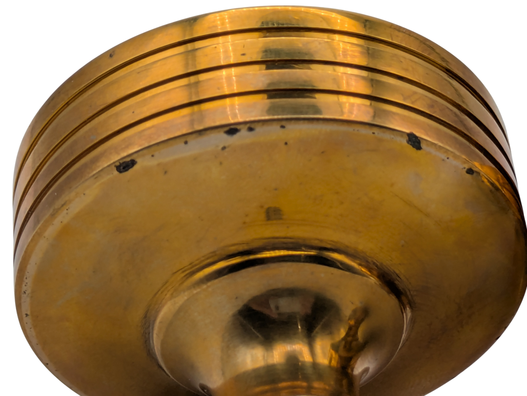 Rice Pattern Solid Brass Spare Door Knob Set (Polished Brass Finish)