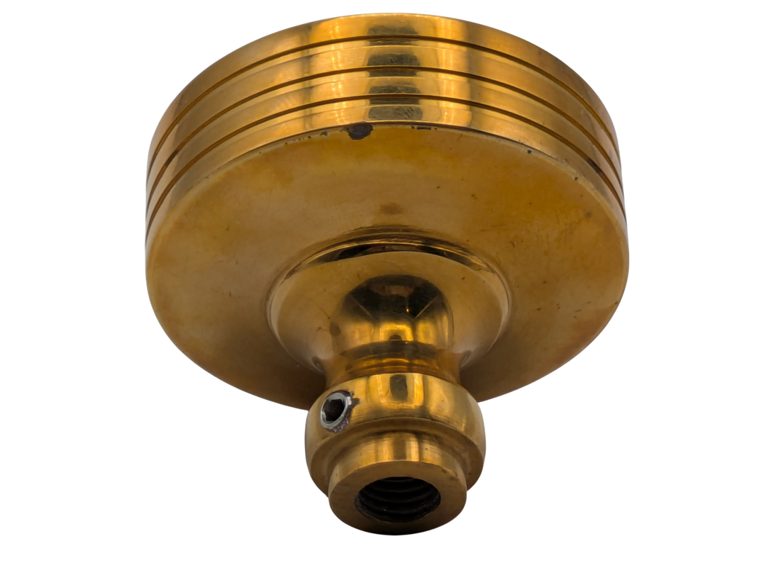 Rice Pattern Solid Brass Spare Door Knob Set (Polished Brass Finish)