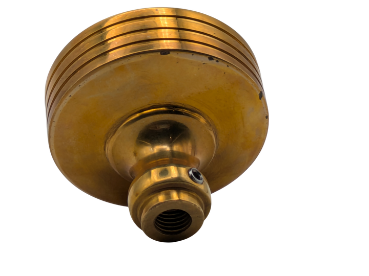 Rice Pattern Solid Brass Spare Door Knob Set (Polished Brass Finish)