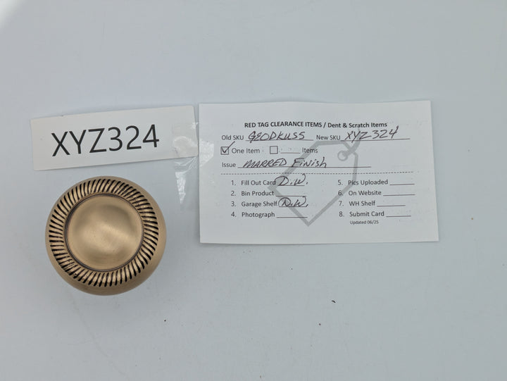 Georgian Roped Solid Brass Spare Door Knob (Antique Brass Finish)