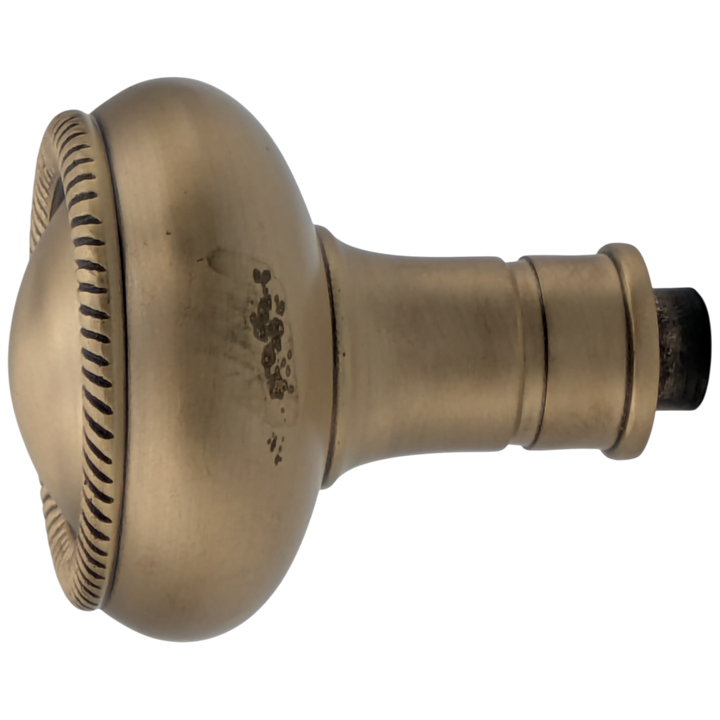 Georgian Roped Solid Brass Spare Door Knob (Antique Brass Finish)