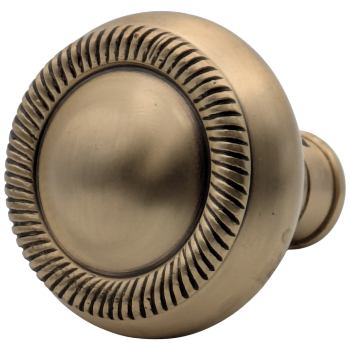 Georgian Roped Solid Brass Spare Door Knob (Antique Brass Finish)