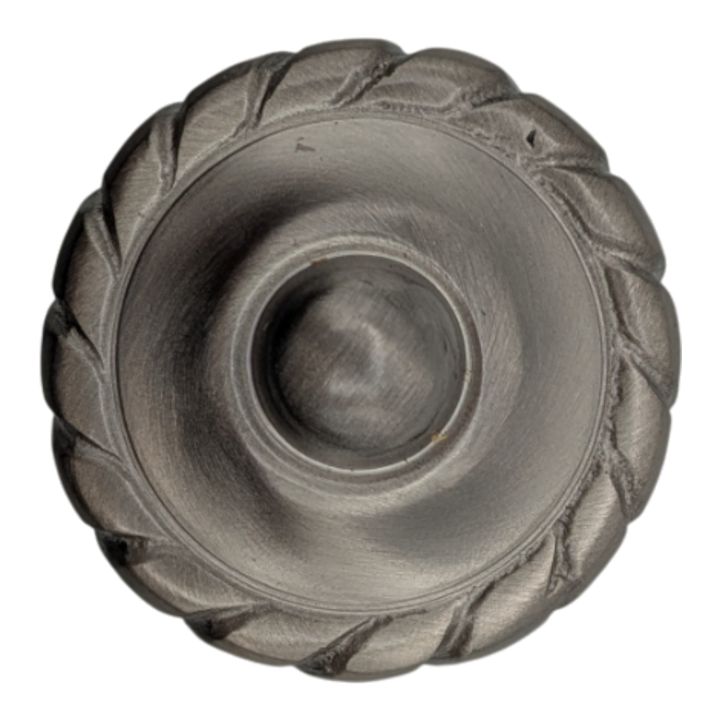 1 1/2 Inch Solid Brass Georgian Roped Cabinet & Furniture Knob (Brushed Nickel Finish)