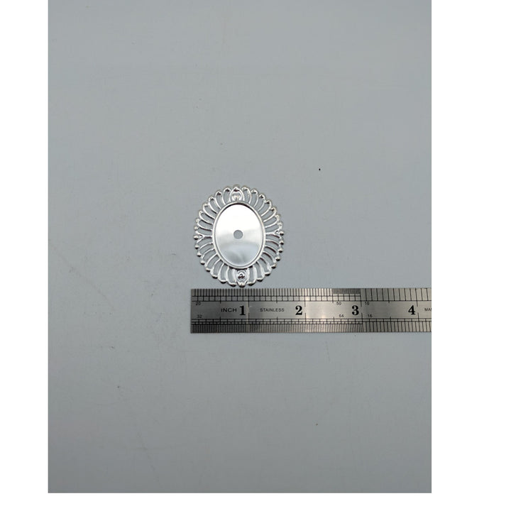 1 3/4 Inch Oval Back Plate (Polished Chrome Finish)