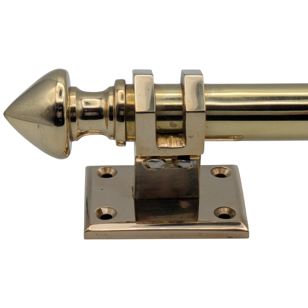 8 Inch Solid Brass Colonial Style Pull (Polished Brass Finish)