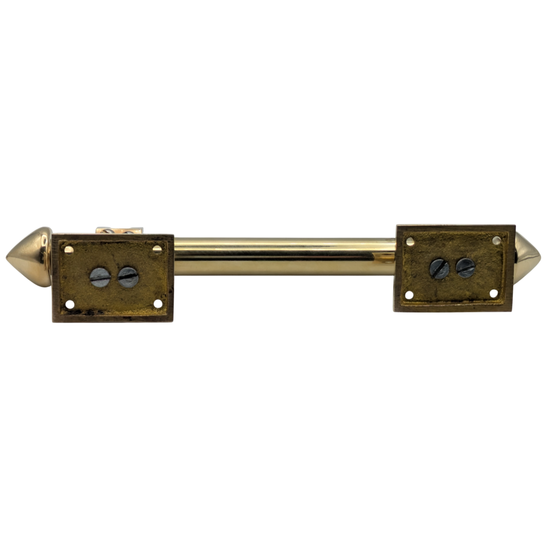 8 Inch Solid Brass Colonial Style Pull (Polished Brass Finish)
