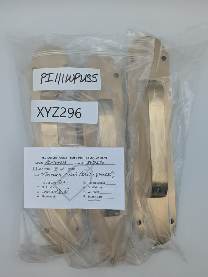 12 Inch Traditional Door Pull & Plate (Antique Brass Finish)