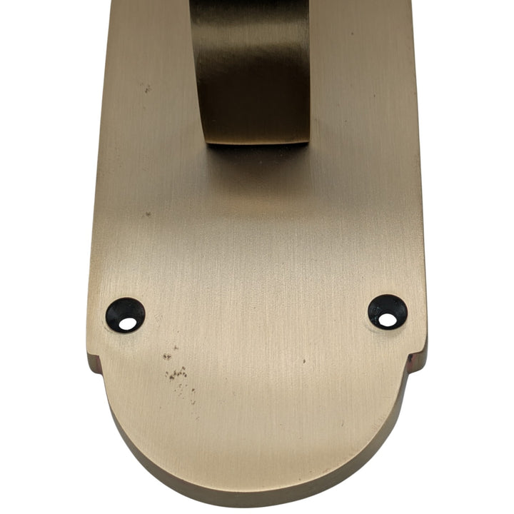 12 Inch Traditional Door Pull & Plate (Antique Brass Finish)