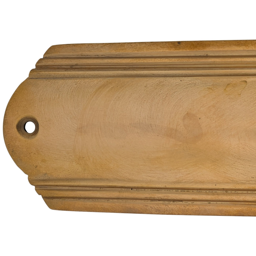 Art Deco Long Solid Brass Door Backplate (Polished Brass Finish)