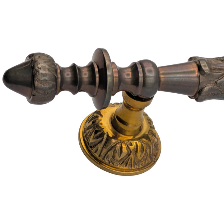 8 Inch (4 1/2 Inch C-C) Solid Brass French Empire Door Pull