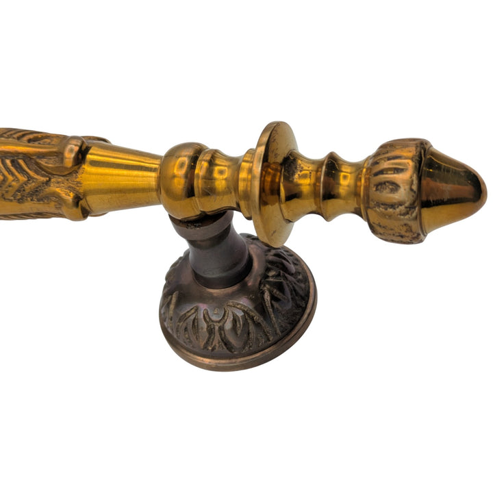 8 Inch (4 1/2 Inch C-C) Solid Brass French Empire Door Pull