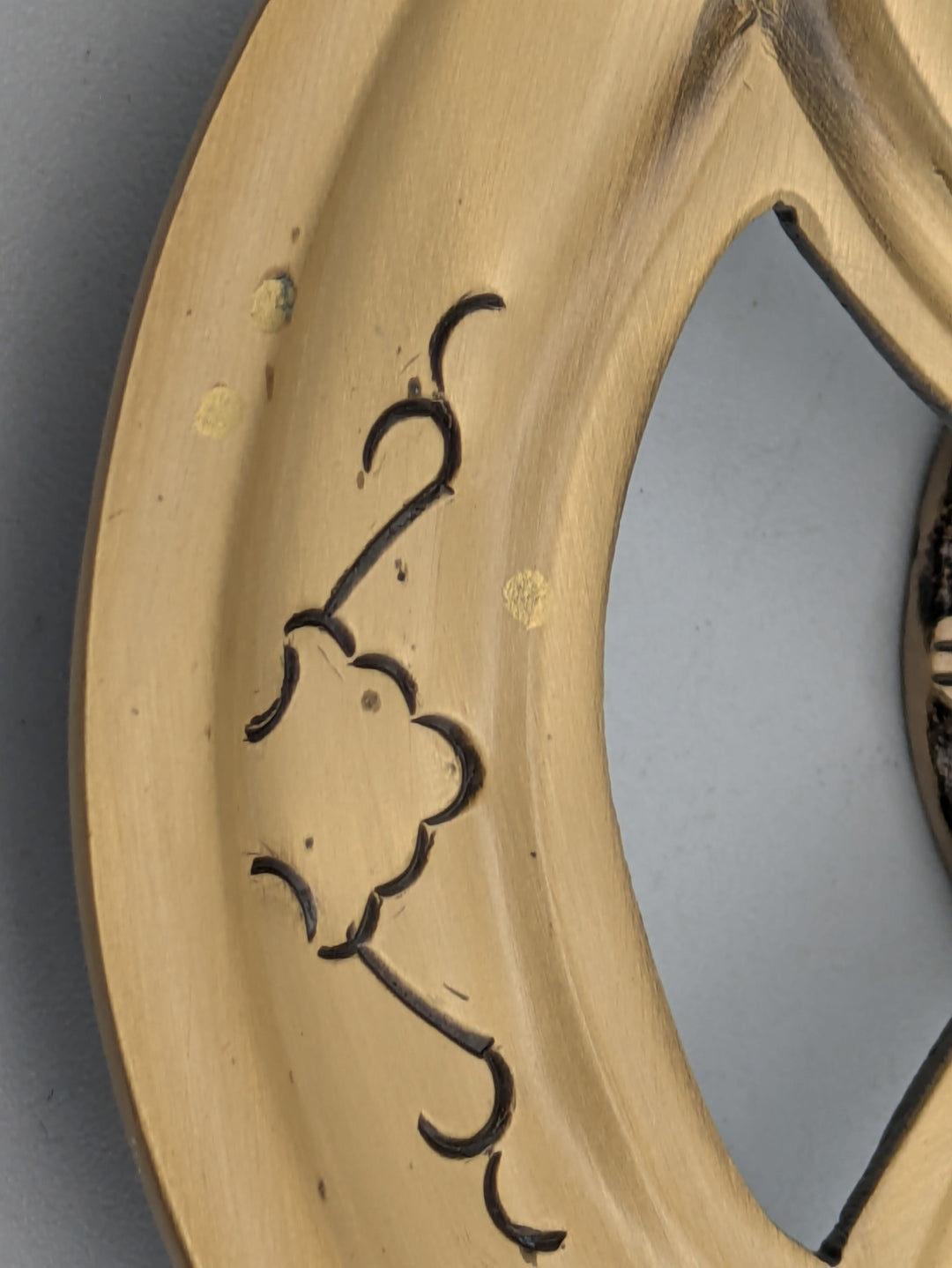 4 Inch Solid Brass Curved Drop Pull (Antique Brass Finish)